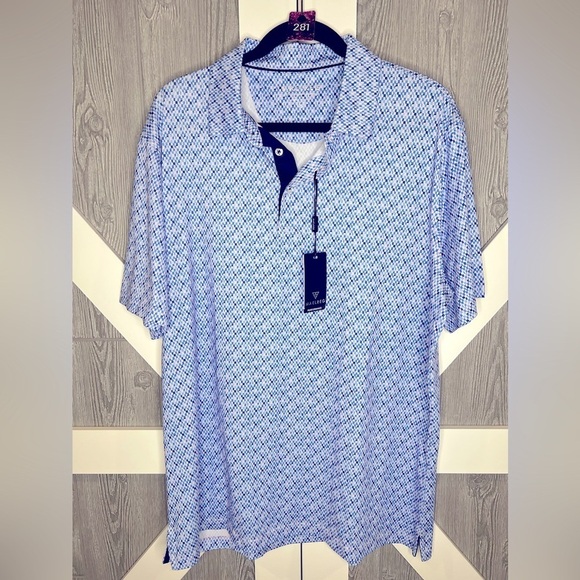 Maelregl Other - 281. NWT Maelreg Golf Blue Performance Tour Golf Polo Shirt Mens XL